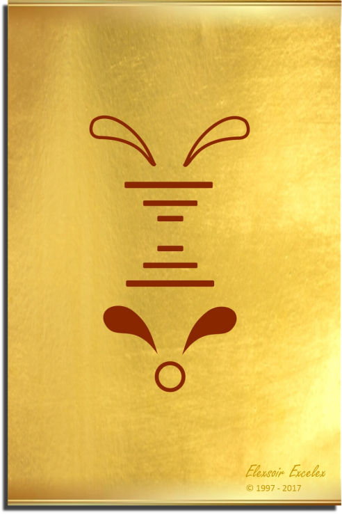 Brass Plate No. 1 of 44 - Book of Symbols - Copyright 1997-2019 Elexsoir Excelex Thou Art
