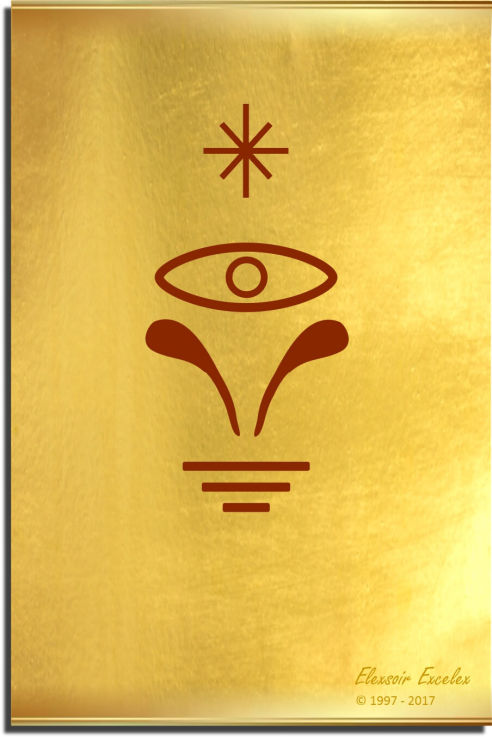 Brass Plate No. 11 of 44 - Book of Symbols - Copyright 1997-2019 Elexsoir Excelex Thou Art