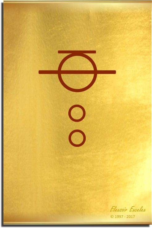 Brass Plate No. 19 of 44 - Book of Symbols - Copyright 1997-2019 Elexsoir Excelex Thou Art