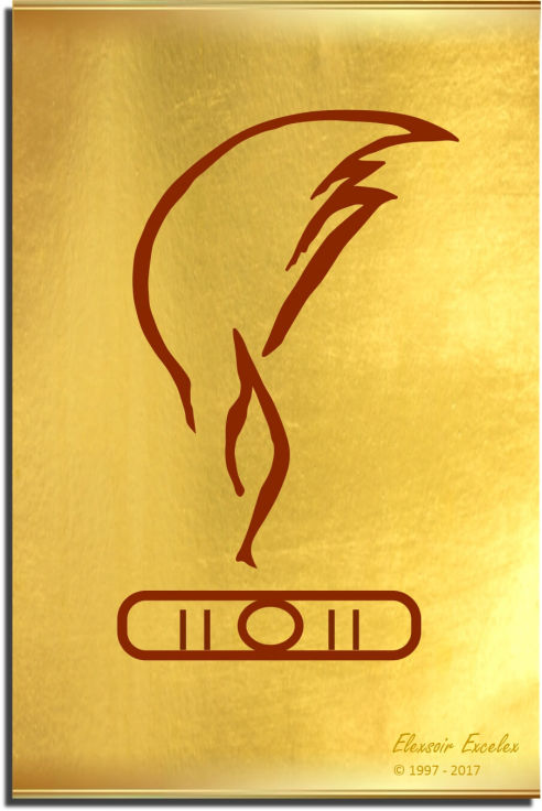 Brass Plate No. 36 of 44 - Book of Symbols - Copyright 1997-2019 Elexsoir Excelex Thou Art